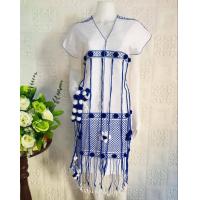 ราคา เสื้อกะเหรี่ยง เดรสกะเหรี่ยง ผ้าฝ้ายทอมือ ผ้าทอเนื้อดี ฟรีไซส์ อก32 42 (19879597807)