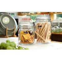 ราคา ขวดโหลแก้วฝาสปริง ขวดโหลแก้วฝาล็อค ขวดโหลดองบ๊วย กิมจิ สูญญากาศ ทรงเหลี่ยมมน ปิดแน่น (16198985925)