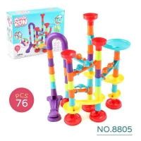 ราคา ตัวต่อรางลูกแก้ว รางลูกแก้ว ลูกแก้ว Marble Run ตัวต่อ105 ชิ้น ตัวต่อ ตัวต่อรางท่อแสนสนุก (21368937830)