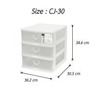 ราคา กล่องลิ้นชักเก็บเอกสาร ใส่กระดาษ A4 3ชั้น ขนาด 30 5 x 36 2 x 34 6 cm No CJ 30 KEYWAY (21707476902)