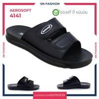 ราคา รองเท้า แอโร่ซอฟท์ Aerosoft 4141 แตะ สวม ลำลอง สบาย ดำ (883206256)