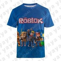 ราคา เสื้อยืดแฟชั่นเด็กหญิงเด็กชายลำลองสำหรับปาร์ตี้วันเกิดเสื้อยืดพิมพ์ลายเปลวไฟ Robloxs (17814419393)