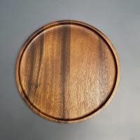 ราคา จานไม้ยางพาราแบบกลม จานไม้ ถาดไม้ ทรงกลม สำหรับใส่อาหาร มี 4 ขนาด งานไทย (9465607031)