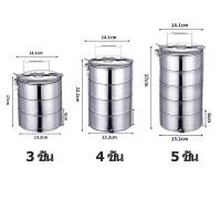 ราคา ปิ่นโตสเตนเลส ปิ่นโตสแตนเลส ปิ่นโตเก็บอุณหภูมิ ปิ่นโตใส่อาหาร 3ชั้น 4ชั้น 5ชั้น ปิ่นโตสเตนเลส410 ทนทาน เก็บความร้อนได้ยาวนาน (21628465414)