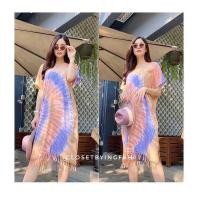 ราคา เดรสมัดย้อม ชุดเดรสมัดย้อม มัดย้อมสีหวาน ชุดเดรสมัดย้อมผ้านิ่มใส่สบาย (11366693619)