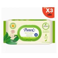 ราคา Pureen เพียวรีน ทิชชู่เปียก เบบี้ไวพส์ ขนาด 80 ชิ้น แพ็ค 3 ห่อ (13608785500)