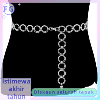 ราคา FG สายรัดเอวสไตล์ฮิปฮอปสายรัดเอวสายโซ่ปรับระดับได้สายรัดเอวแฟชั่นสำหรับสุภาพสตรี (21728316238)