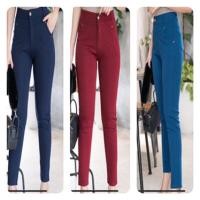 ราคา กางเกงสกินนี่เอวกระดุมทอง (17425845434)