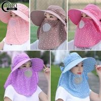 ราคา Oooo หมวกกันแดดผู้หญิง หมวกปีกกว้าง กันรังสี UV หมวกคลุมหน้า สำหรับขี่จักรยาน หมวกกันแดด กันยูวี สำหรับฤดูร้อนนี้ (14377063229)