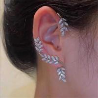 ราคา Clip Ear Cuff Earrings Non Piercing Butterfly Leaf Zircon (19767721352)