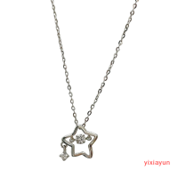 ราคา yixiayun สร้อยคอรูปดาวแบบกลวงสดจี้คริสตัลเป็นประกายแฟชั่นสำหรับผู้หญิงสร้อยคอออกแบบเพื่อความสวยงาม (21282633429)