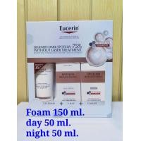 ราคา ์New Package Eucerin UltraWhite Spotless Set เซ็ท 3 ชิ้น Day Fluid 50ml Night Fluid 50ml Foam 150ml EXP 03 2025 (764560327)