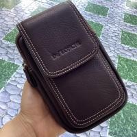 ราคา De lonchi ซองหนังใส่โทรศัพท์ รุ่นP 08 กระเป๋าเหน็บเอว หนังแท้ ใส่มือถือ3เครื่อง กระเป๋าติดเข็มขัดหนัง (20331579273)