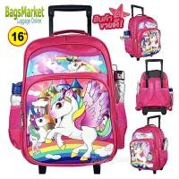 ราคา Bagsmarket Kids Luggage Size 13 14 16 S M L Wheal กระเป๋าเป้มีล้อลากสำหรับเด็ก เป้สะพายหลังกระเป๋านักเรียน รุ่น Princess Elsa Frozen (21625288215)