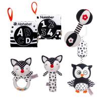 ราคา Smart Kiddy Shop Baby Gift Set 6 ชิ้น ชุดของขวัญเด็กแรกเกิด ชุดของเล่นเสริมพัฒนาการ สีขาว ดำ เสริมพัฒนาการด้านสายตา (19960173299)