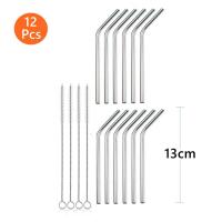 ราคา 13 16cm Short 304 Stainless Steel Straws Metal Straws Reusable Drinking Straws For Cocktail Bar Party Eco friendly Drinkware Barware (19648107348)