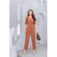 ราคา BE JL13 Jumpsuit จั้มสูทขายาว ไขว้หน้า ผ้ายืดทั้งตัว มีไซส์สาวอวบ M L36 40 L XL40 44 ชุดผู้หญิง ชุดสาวอวบ ชุดออกงานหรูๆ ชุดทำงาน แฟชั่นผู้หญิง (16043698039)