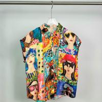 ราคา Linen shirt เสื้อเชิ้ตเเขนสั้นลินินอินเดีย พิมพ์ลายหน้าคน LS01 (21718024844)