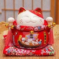 ราคา แมวนำโชค แมวกวัก แมวนำโชคเซนโซจิ แมวสไตล์ญี่ปุ่น กวักโชคลาภ เงินทอง กระปุกแมวกวักนำโชค เรียกลูกค้าเข้าร้าน สูง 7 นิ้ว (7894831257)