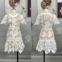 ราคา พร้อมส่ง S L 3XL ป้าย Sunshine ชุดเดรสลูกไม้ ชุดใส่ทำงาน ชุดใส่เที่ยว งานบุญงานบวช D388 (19724488612)
