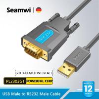 ราคา Seamwi USB to RS232 Cable DB9 Male 60Mbps Serial Cable Adapter for Win 10 11 XP OS RS232 Connector Port Serial Male Cable (21531394331)