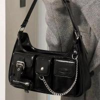 ราคา Bei Bao Bao กระเป๋าโซ่กระเป๋าสะพายข้างสะพายไหล่หลากสีสำหรับผู้หญิงกระเป๋า Crossbody แบบแข็งสะพายไหล่อเนกประสงค์สีดำมีกระเป๋าหลายใบ (19504994445)