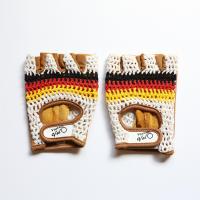 ราคา ถุงมือจักรยาน ถุงมือถักสไตล์วินเทจ ลายธงชาติ vintage bicycle gloves (9934523249)