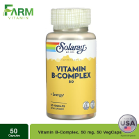 ราคา Solaray Vitamin B Complex 50 mg 50 VegCaps (21286705213)