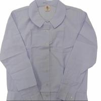 ราคา ตราสมอ เสื้อนักเรียนหญิง เสื้อคอบัวแหลมแขนยาว เอวปล่อย ไซน์36 50 (21462867935)