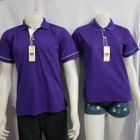 ราคา SAMPOLO NA เสื้อโปโลสีม่วงปกขลิบขาว ชายมีกระเป๋า หญิงไม่มีกระเป๋า เสื้อคอปกขายดีพร้อมส่ง (8082117585)