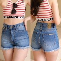 ราคา กางเกงยีนส์ขาสั้น เอวสูง ปลายลุ่ย มี4สี สียีนส์ฟอกเข้ม ขาว สีเข้ม สีอ่อน (16323145334)