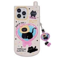 ราคา Bowknot เคสเคสโทรศัพท์แบบตั้งได้กระจกแต่งหน้าแมวสีดำแบบพับได้เข้ากันได้กับ iPhone 15 14 13 12 Pro Max 11พร้อมกรอบด้านหลัง TPU จี้เคสมือถือกันกระแทก (21736089357)