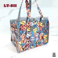 ราคา กระเป๋าผ้าเคลือบ PVC กันน้ำ ซิป3ด้าน ทรงลูกเต๋า รุ่น LT (10994373929)