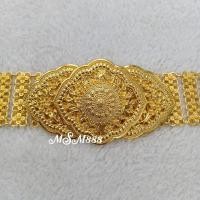 ราคา เข็มขัดล้านนาเส้นใหญ่ เข็มขัดสีทอง เข็มขัดประดับชุดไทย (15866793451)