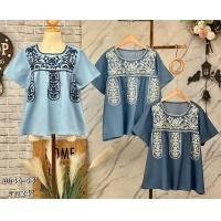 ราคา เสื้อ ผ้ายีนส์นิ่มปักลายดอกไม้ สวยๆ อก46 ยาว24 ปลีกและส่ง Nudyda (21675684304)