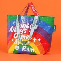 ราคา ส่งจากไทย กระเป๋ากระสอบ กันน้ำ ใส่ของได้เยอะ ลายสายรุ้ง กระเป๋าสะพายใหล่ แบบกระดุม ถุงช้อปปิ้ง ลวดลายเยอะ ถุงอิเกีย (21547106818)