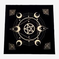 ราคา ผ้าแท่นบูชา49x49ซม รูปดาวห้าแฉกสีทองสีดำคาถาพระจันทร์จักรวาลแทนการบูชาคาถาบนผ้าไพ่ทาโรต์ศักดิ์สิทธิ์ (21170851849)