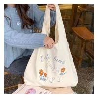 ราคา Ins Japanese and Korean Retro Canvas Schoolbag Student Shopping Bag Cute Lamb (20978773038)