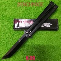 ราคา มีด มีดควง มีดบาลีซอง มีดควงผีเสื้อ BENCHMADE รุ่น K 09 ใบดำสวยๆ คมๆ สินค้าคุณภาพเน้นใช้งาน น่าสะสม พกพาเดินป่า 22cm (21535089804)