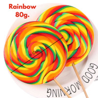 ราคา ไซส์ใหญ่ Gaint Lollipop อมยิ้มยักษ์ ขนาด30 80กรัม 3นิ้ว อมยิ้มสายรุ้ง อมยิ้มผลไม้ Rainbow Lollipop อมยิ้มขนาดใหญ่ ลูกกวาดยักษ์ (19526973820)
