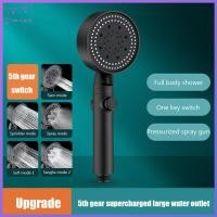 ราคา 5 Modes Large Panel Shower Head High Pressure Adjustable Shower Head Water Saving One key Stop for Home Bathroom Accessories (20806294537)