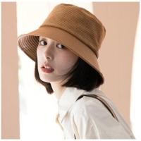 ราคา M Yshop พร้อมส่งจากไทย หมวกบักเก็ตผ้ากำมะหยี่ปีกเป็นหนัง หมวกแฟชั่น หมวกใส่เที่ยว รุ่นD019 (9543448353)
