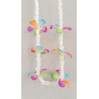 ราคา พวงมาลัยสงกรานต์ คล้องคอ ทำจากดอกรักพลาสติกกับ ดอกลีลาวดี ผ้า คละสี (21619675609)