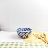 ราคา ชาม ลายคราม ถ้วยชามเซรามิค ถ้วยลายไทย เซรามิค เข้าไมโครเวฟได้ มี 7 ขนาด (21290211265)