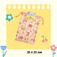 ราคา ถุงอเนกประสงค์ Sanrio Daiso JP ถุงใส่ของ ถุงใส่โทรศัพท์ ถุงผ้าหูรูด ถุงผ้ากันน้ำ ขนาดกลาง 31 x 21 cm (21739993325)