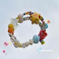 ราคา พร้อมส่ง Bracelet กำไลข้อมือลูกปัดเซรามิก กำไลลูกปัด แบบตะขอปรับระดับ Handmade y2k (21461283048)