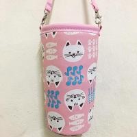 ราคา McomeBAG แก้วเก็บความเย็นลายแมวหัวกลมชมพู หูหิ้วสีชมพู (17903689696)