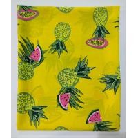 ราคา ผ้าสปัน ผ้าแมมเบิร์ต ลายผลไม้รวม หน้ากว้าง 145 cm เนื้อนิ่มมาก ผ้าหลา ผ้าเมตร ผ้าตัดชุด ผ้าตัดเสื้อ (20913961713)