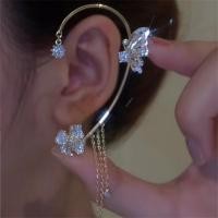 ราคา Clip Ear Cuff Earrings Non Piercing Butterfly Leaf Zircon (19767721363)
