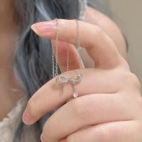 ราคา รักรูปหัวใจรูปหยดน้ำ ตัวอักษรโบว์สร้อยคอมุก สร้อยคอเงินหลายสไตล์ สร้อยคอทองคำ (21668796147)